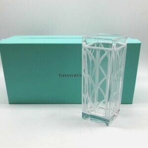 Tiffany & Co. White and Clear Art Deco Vase